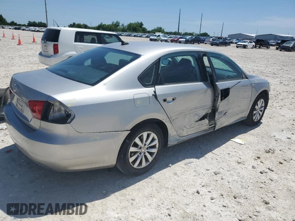 2014 Volkswagen Passat Wolfsburg Edition with VIN 1VWAT7A39EC095920, listed as a Copart auction lot 56628415 with 103,492 mi miles and Salvage title. Bid and sale history available at DreamBid. Image 3.
