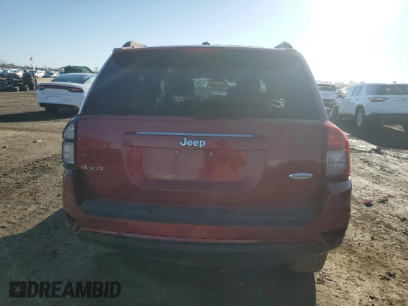 2016 Jeep Compass Latitude with VIN 1C4NJDEB8GD691124, listed as a Copart auction lot 48201175 with 136,842 mi miles and Salvage Title. Bid and sale history available at carsss.com. Image 6.