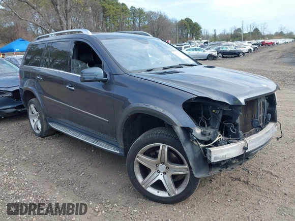 2011 Mercedes-Benz GL-Class GL 550 with VIN 4JGBF8GEXBA634772, listed as a IAAI auction lot 42025095 with 183,986 mi miles. Bid and sale history available at carsss.com. Image 1.