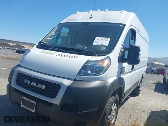 2021 Ram ProMaster Cargo with VIN 3C6LRVBG5ME567156, listed as a IAAI auction lot 42158140 with 43,436 mi miles. Bid and sale history available at carsss.com. Image 16.