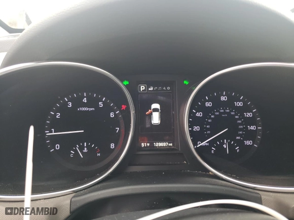 2017 Hyundai Santa Fe Limited Ultimate with VIN KM8SRDHF0HU242835, listed as a Copart auction lot 52719165 with 129,697 mi miles and Salvage Title. Bid and sale history available at carsss.com. Image 9.