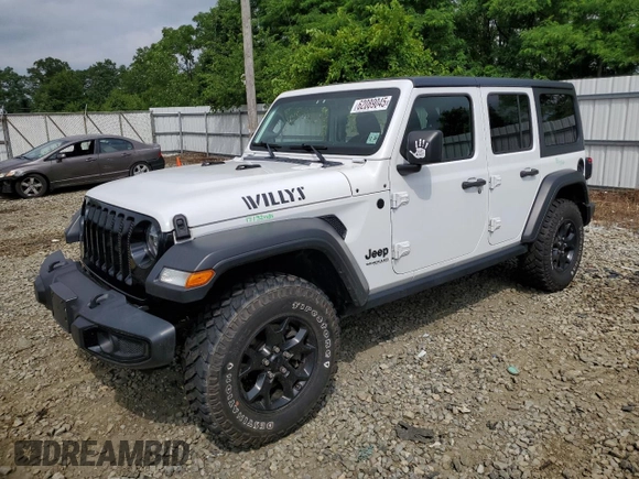 2021 Jeep Wrangler Unlimited Sport S z VIN 1C4HJXDN6MW608946, wystawiony jako Copart lot #62089045 z przebiegiem 33 305 mil mil oraz Szkoda całkowita • Salvage title. Historia ofert i sprzedaży dostępna na DreamBid. Obrazek 1.
