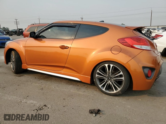 2016 Hyundai Veloster Turbo with VIN KMHTC6AEXGU262656, listed as a Copart auction lot 64466964 with 111,545 mi miles and Salvage Title. Bid and sale history available at carsss.com. Image 2.