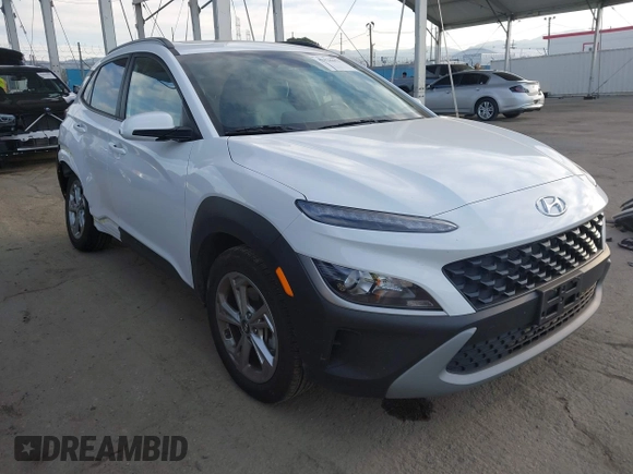 2023 Hyundai Kona SEL with VIN KM8K3CAB8PU055554, listed as a IAAI auction lot 41828652 with 11,323 mi miles and . Bid and sale history available at DreamBid. Image 1.