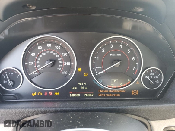 2019 BMW 4 Series 430i xDrive with VIN WBA4J3C55KBL05909, listed as a Copart auction lot 61330605 with 108,983 mi miles and Salvage title. Bid and sale history available at DreamBid. Image 9.