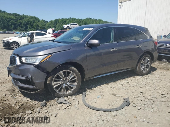 2017 Acura MDX Technology with VIN 5FRYD4H59HB012299, listed as a Copart auction lot 61800815 with 107,043 mi miles and Salvage title. Bid and sale history available at DreamBid. Image 1.