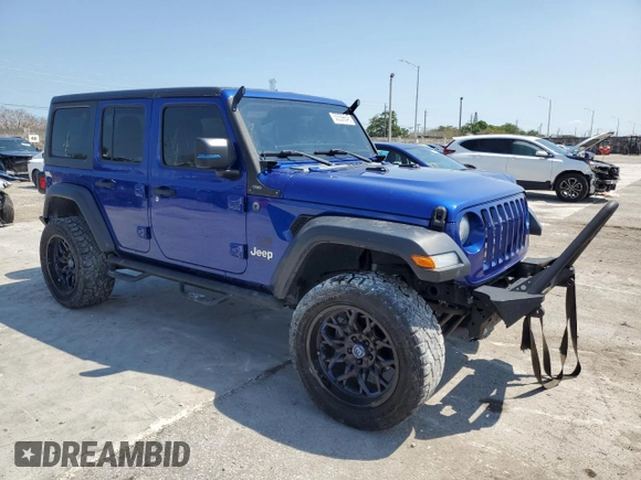 2019 Jeep Wrangler Unlimited Sport S with VIN 1C4HJXDN7KW532960, listed as a Copart auction lot 50556645 with 103,172 mi miles and Salvage title. Bid and sale history available at DreamBid. Image 4.