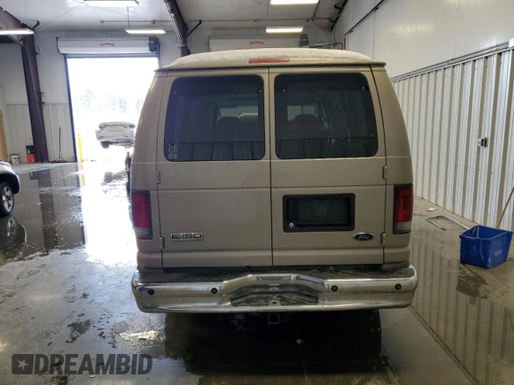 2008 Ford Econoline Passenger XL with VIN 1FMNE11L38DA52308, listed as a Copart auction lot 50180065 with 187,079 mi miles and Salvage title. Bid and sale history available at DreamBid. Image 6.