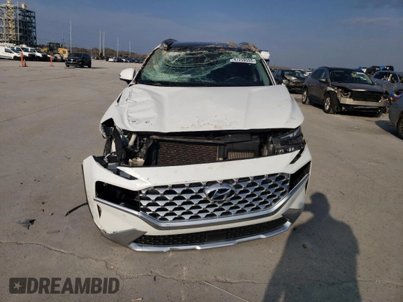 2022 Hyundai Santa Fe Limited with VIN 5NMS44AL5NH375192, listed as a Copart auction lot 47259555 with 61,009 mi miles and Non Repairable. Bid and sale history available at carsss.com. Image 5.