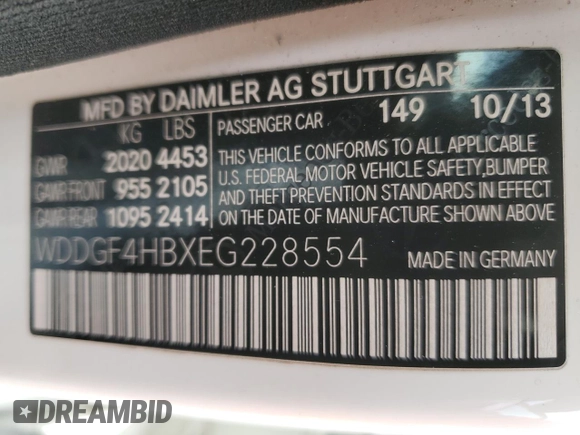 2014 Mercedes-Benz C 250 Sport с VIN WDDGF4HBXEG228554, выставлен на аукционе Copart как лот 49888675 с пробегом 133 533 миль миль и Списание • Salvage title. История ставок и продаж доступна на DreamBid. Изображение 12.