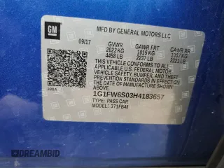 2017 Chevrolet Bolt EV LT z VIN 1G1FW6S03H4183657, wystawiony jako Copart lot #53978795 z przebiegiem 113 552 mil mil oraz Szkoda całkowita • Salvage title. Historia ofert i sprzedaży dostępna na DreamBid. Obrazek 12.