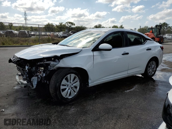 2025 Nissan Sentra S with VIN 3N1AB8BV6SY226576, listed as a Copart auction lot 54365435 with 7,478 mi miles and Non Repairable. Bid and sale history available at DreamBid. Image 1.