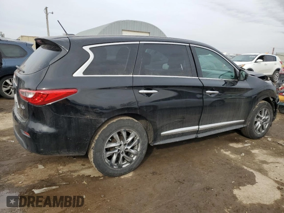 2013 Infiniti JX35 with VIN 5N1AL0MM0DC330861, listed as a Copart auction lot 45128415 with 146,219 mi miles and Salvage Title. Bid and sale history available at DreamBid. Image 3.