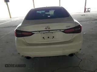 2018 Infiniti Q50 2.0t LUXE with VIN JN1CV7AP1JM241095, listed as a Copart auction lot 41470445 with 68,929 mi miles and Salvage Title. Bid and sale history available at carsss.com. Image 6.