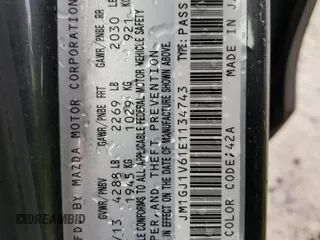 2014 Mazda Mazda6 i Touring with VIN JM1GJ1V61E1134743, listed as a Copart auction lot 47277015 with 108,166 mi miles and Salvage Title. Bid and sale history available at carsss.com. Image 12.