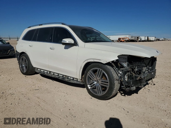 2021 Mercedes-Benz GLS with VIN 4JGFF5KE3MA497393, listed as a Copart auction lot 46513985 with 32,690 mi miles and Salvage Title. Bid and sale history available at carsss.com. Image 4.