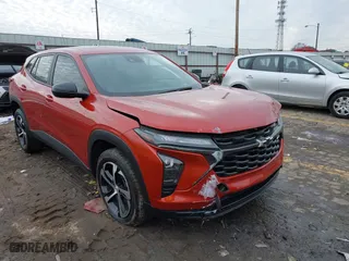 2024 Chevrolet Trax 1RS with VIN KL77LGE21RC029069, listed as a IAAI auction lot 41405312 with 28,012 mi miles. Bid and sale history available at carsss.com. Image 1.