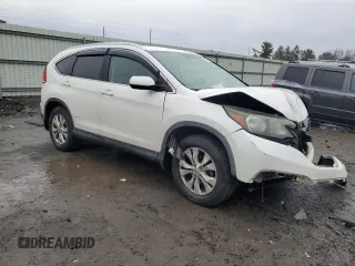 2012 Honda CR-V EX-L with VIN 5J6RM4H75CL051253, listed as a Copart auction lot 47204915 with 0 mi miles and Salvage Title. Bid and sale history available at carsss.com. Image 4.