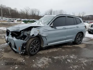 2022 BMW X3 M40i with VIN 5UX83DP06N9J11127, listed as a Copart auction lot 44794395 with 0 mi miles and Salvage Title. Bid and sale history available at carsss.com. Image 1.