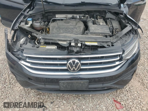 2022 Volkswagen Tiguan SE with VIN 3VV2B7AX4NM152179, listed as a Copart auction lot 58522255 with 44,773 mi miles and Salvage title. Bid and sale history available at DreamBid. Image 12.