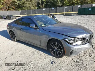 2021 BMW 4 Series 430i xDrive with VIN WBA73AP06MCH04967, listed as a Copart auction lot 76239894 with 53,224 mi miles and Salvage Title. Bid and sale history available at carsss.com. Image 4.