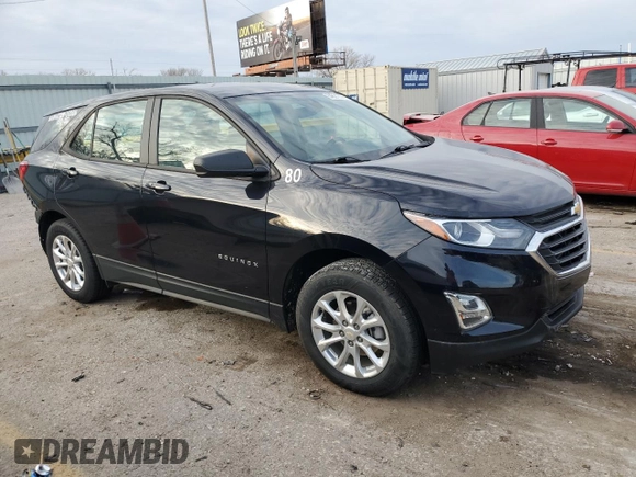 2020 Chevrolet Equinox LS z VIN 2GNAXSEV0L6202582, wystawiony jako Copart lot #84821374 z przebiegiem 56 524 mil mil oraz Szkoda całkowita • Salvage title. Historia ofert i sprzedaży dostępna na DreamBid. Obrazek 4.