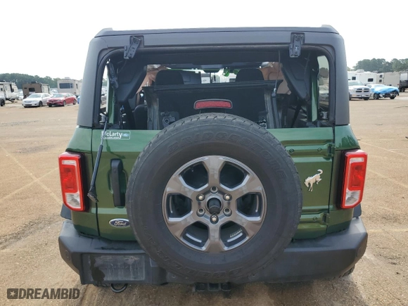 2023 Ford Bronco with VIN 1FMDE5AP0PLB20252, listed as a Copart auction lot 65855304 with 35,362 mi miles and Salvage Title. Bid and sale history available at carsss.com. Image 6.