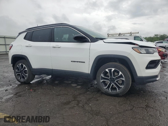 2023 Jeep Compass Limited with VIN 3C4NJDCN7PT501966, listed as a Copart auction lot 56692575 with 18,430 mi miles and Salvage title. Bid and sale history available at DreamBid. Image 4.