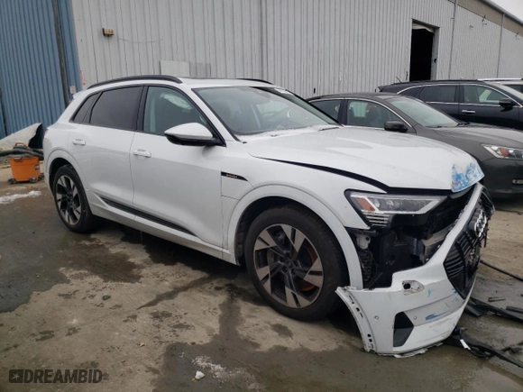 2023 Audi e-tron Premium with VIN WA1AAAGE6PB000389, listed as a Copart auction lot 44728805 with NaN miles and Salvage Title. Bid and sale history available at carsss.com. Image 4.