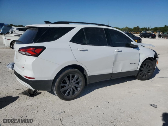2024 Chevrolet Equinox RS with VIN 3GNAXMEGXRS140437, listed as a Copart auction lot 48734325 with 22,181 mi miles and Non Repairable. Bid and sale history available at carsss.com. Image 3.
