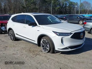 2022 Acura MDX w/A-Spec Package with VIN 5J8YE1H04NL050003, listed as a IAAI auction lot 41165323 with 51,727 mi miles. Bid and sale history available at carsss.com. Image 1.