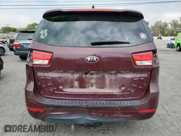 2015 Kia Sedona LX with VIN KNDMB5C13F6031553, listed as a Copart auction lot 72247214 with 126,964 mi miles and Salvage Title. Bid and sale history available at carsss.com. Image 6.