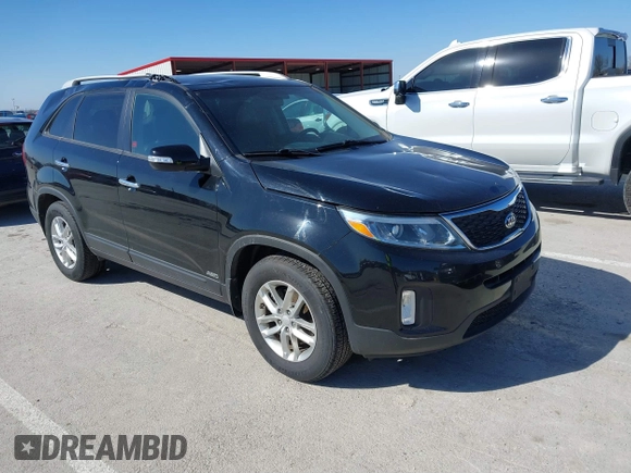 2015 Kia Sorento LX with VIN 5XYKTDA60FG607237, listed as a IAAI auction lot 41690678 with 114,380 mi miles. Bid and sale history available at carsss.com. Image 1.