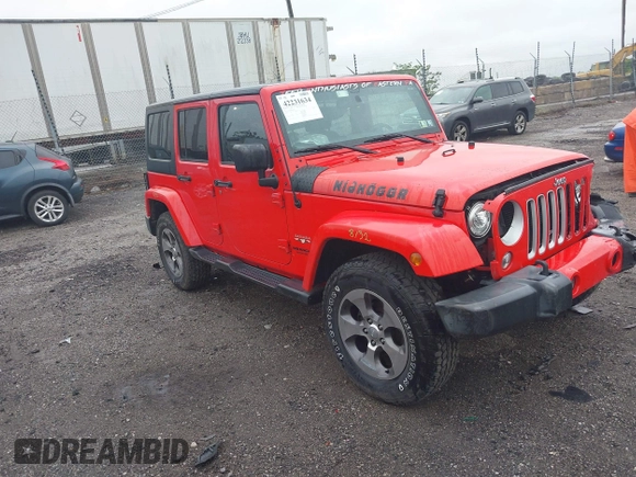 2017 Jeep Wrangler Unlimited Sahara with VIN 1C4HJWEG6HL609208, listed as a IAAI auction lot 42231634 with 87,466 mi miles and . Bid and sale history available at DreamBid. Image 1.