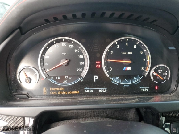 2019 BMW X6 M with VIN 5YMKW8C58K0Y74863, listed as a Copart auction lot 62132433 with NaN miles. Bid and sale history available at carsss.com. Image 9.