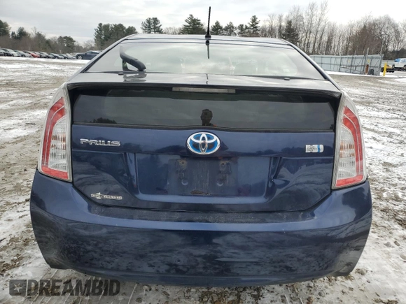 2012 Toyota Prius One with VIN JTDKN3DU2C1498743, listed as a Copart auction lot 57127005 with 319,768 mi miles and Non Repairable. Bid and sale history available at DreamBid. Image 6.