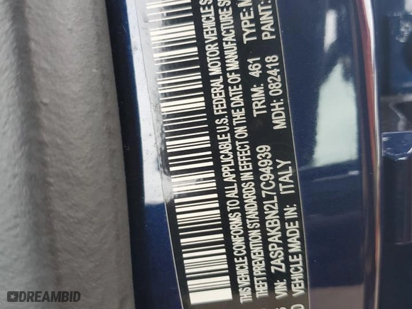 2020 Alfa Romeo Stelvio Ti with VIN ZASPAKBN2L7C94939, listed as a Copart auction lot 46973555 with 41,178 mi miles and Salvage Title. Bid and sale history available at carsss.com. Image 12.