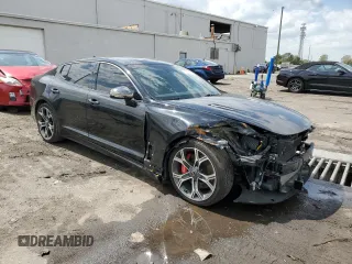 2020 Kia Stinger GT1 with VIN KNAE45LC8L6081602, listed as a Copart auction lot 52291265 with 32,874 mi miles and Salvage Title. Bid and sale history available at DreamBid. Image 4.