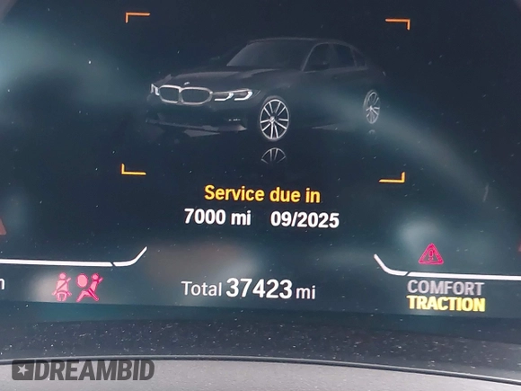 2022 BMW 3 Series 330i with VIN 3MW5R1J08N8C37393, listed as a IAAI auction lot 41712629 with 37,423 mi miles and . Bid and sale history available at DreamBid. Image 15.