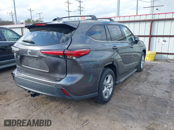 2021 Toyota Highlander L with VIN 5TDZZRAH7MS537442, listed as a IAAI auction lot 41530851 with 56,266 mi miles and . Bid and sale history available at DreamBid. Image 4.