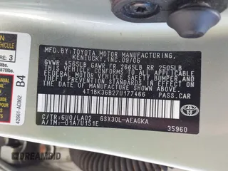 2007 Toyota Avalon XL with VIN 4T1BK36B27U177466, listed as a IAAI auction lot 42006940 with 202,095 mi miles. Bid and sale history available at carsss.com. Image 9.
