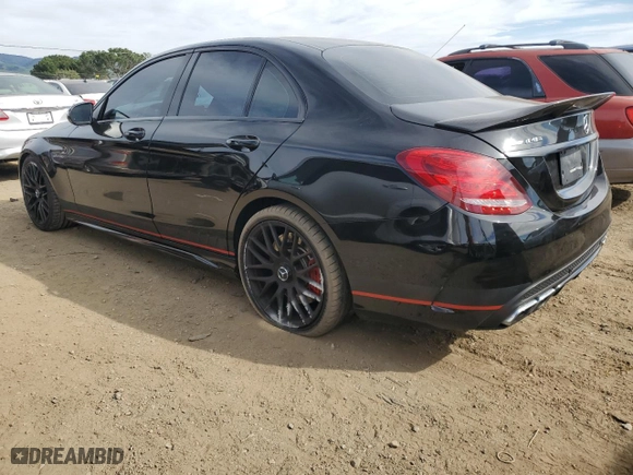 2016 Mercedes-Benz C-Class AMG C 63 S with VIN 55SWF8HB6GU113247, listed as a Copart auction lot 47280295 with 44,130 mi miles and Salvage Title. Bid and sale history available at carsss.com. Image 2.
