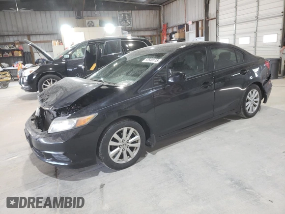 2012 Honda Civic EX-L with VIN 19XFB2F93CE004657, listed as a Copart auction lot 53540115 with 199,443 mi miles and Salvage Title. Bid and sale history available at DreamBid. Image 1.
