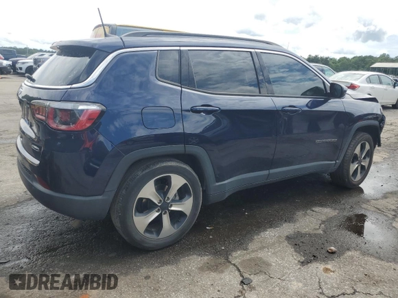 2018 Jeep Compass Latitude with VIN 3C4NJCBB3JT134038, listed as a Copart auction lot 57570015 with 72,610 mi miles and Salvage title. Bid and sale history available at DreamBid. Image 3.