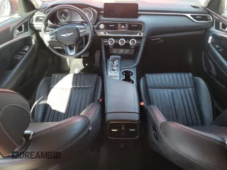 2022 Genesis G70 3.3T with VIN KMTG54TE9NU093875, listed as a Copart auction lot 77020044 with 46,971 mi miles and Salvage Title. Bid and sale history available at DreamBid. Image 8.