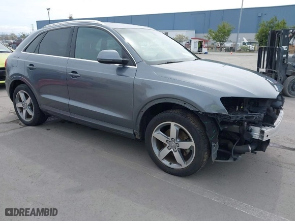 2015 Audi Q3 2.0T Premium Plus with VIN WA1EFCFSXFR009768, listed as a IAAI auction lot 41974476 with 53,013 mi miles. Bid and sale history available at carsss.com. Image 1.