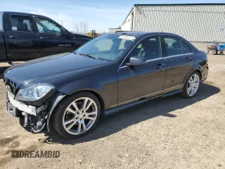 2013 Mercedes-Benz C 350 with VIN WDDGF8JB1DA839608, listed as a Copart auction lot 55780015 with 186,193 mi miles and Salvage title. Bid and sale history available at DreamBid. Image 1.