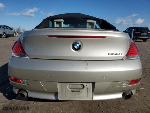 2006 BMW 6 Series 650Ci with VIN WBAEK13416CN76818, listed as a Copart auction lot 83292504 with 94,653 mi miles and Clean Title. Bid and sale history available at carsss.com. Image 6.