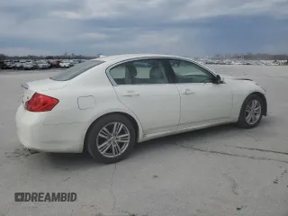 2012 Infiniti G25 Sedan Journey with VIN JN1DV6AP1CM811100, listed as a Copart auction lot 47370585 with 116,285 mi miles and Salvage Title. Bid and sale history available at carsss.com. Image 3.