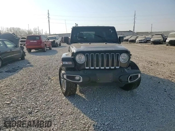 2021 Jeep Wrangler Unlimited Sahara with VIN 1C4HJXEN8MW668130, listed as a Copart auction lot 49049685 with Not provided miles and Salvage title. Bid and sale history available at DreamBid. Image 12.